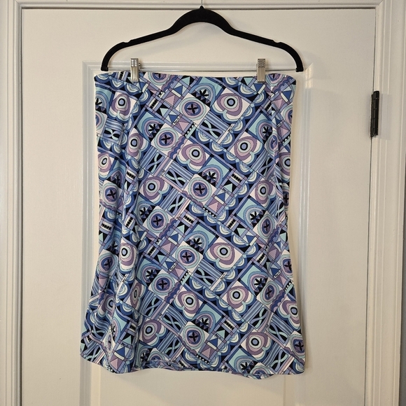 Sigrid Olsen Below Knee Multicolor Maxi Skirt Size L With Front Slit - Picture 2 of 11